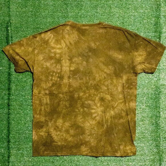 VINTAGE 1999 THE MOUNTAIN MENS T SHIRT TIGER FACE GREEN BOB HENLEY SIZE XXL - Picture 4 of 5